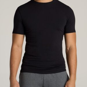 The Essential SLIM-FIT Crewneck Tee for Tall Men in Black