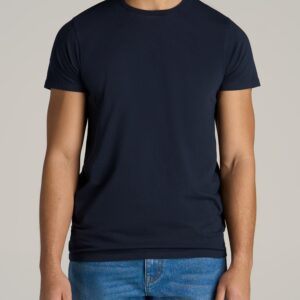 Garment Dyed Cotton Men's Tall T-Shirt in Evening Blue