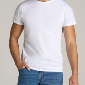 Garment Dyed Cotton Men's Tall T-Shirt in White