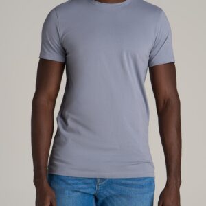 The Essential  Crewneck Tee for Tall Men in Skyline Grey
