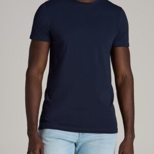 The Essential  Crewneck Tee for Tall Men in True Navy
