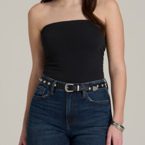 Cotton Tube Top for Tall Women in Black