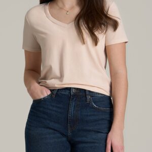 Women's Tall Scoop V-Neck Tee in Shell