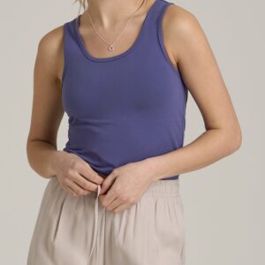 Slim Fit Jersey Tank Top for Tall Women in Future Dusk
