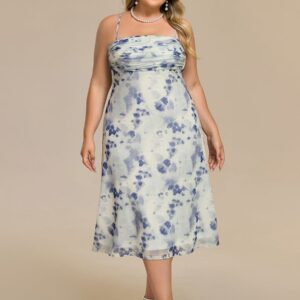 Plus Size Printed Bodycon Wedding Guest Dress