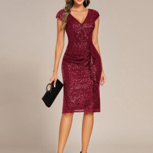 Sequin Bodycon Wedding Guest Dress