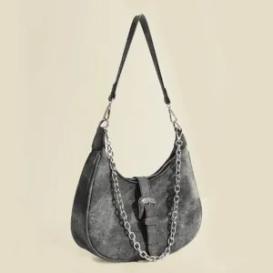 2023 Niche New Moon Women's Vintage Shoulder Bag Canva Underarm Bag Chain Handle Bag Fashionable Soft Crossbody Bag From China