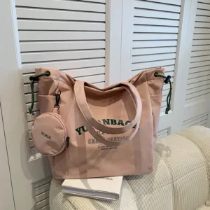 Ladies Fashion Simple Casual Soft Crossbody Backpack Waterproof Nylon Bag Large Capacity Single Shoulder Bag Versatile And Styli