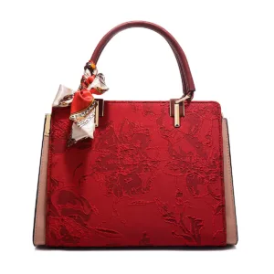 Red Large Capacity Handbag Mother's Day Gift 2024 New Wedding Bag for Middle-Aged Mothers And Grandmothers